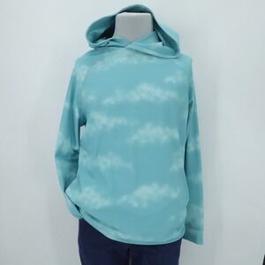 Redvanly Lamarck Hoodie Mens Medium Teal Cloud Print Pullover Performance Golf N